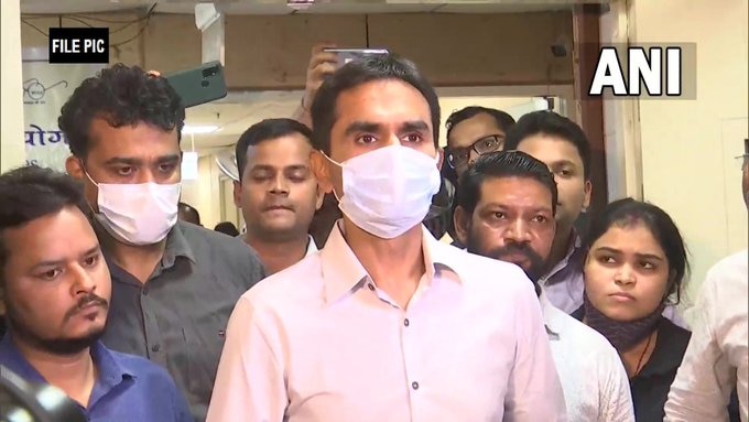 File pic of Sameer Wankhede shared by news agency ANI. File pic of Sameer Wankhede shared by news agency ANI.
