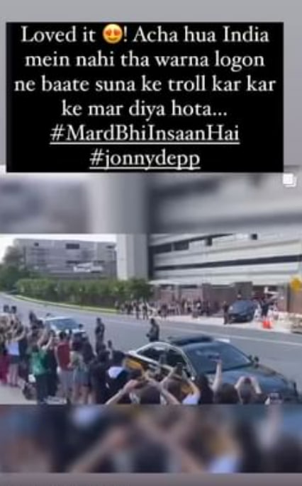 Aly Goni supports Johnny Depp.