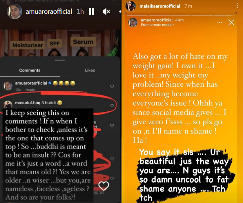 Amrita Arora shared a note on Instagram Stories.&nbsp;