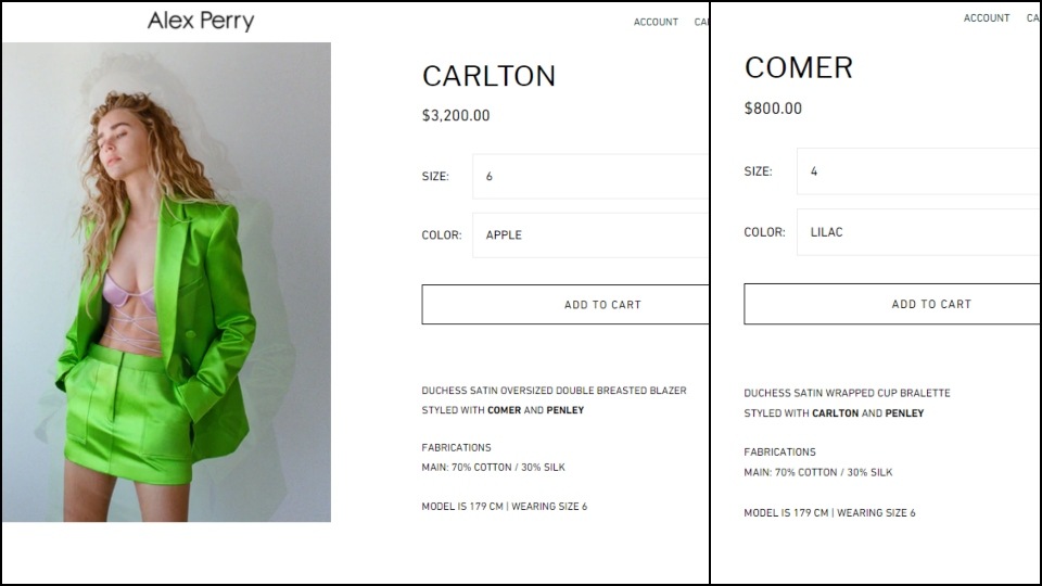 The price of blazer and bralette worn by Malaika Arora. (alexperry.com) The price of blazer and bralette worn by Malaika Arora. (alexperry.com)