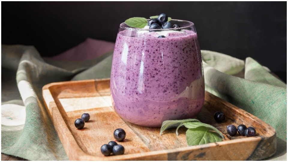 Blueberry and Honey coffee smoothie