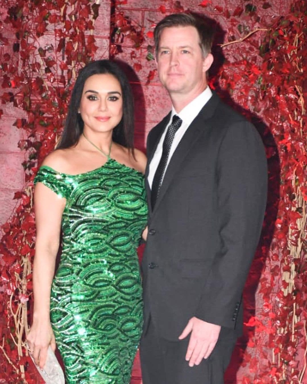 Preity Zinta and Gene Goodenough at the party.&nbsp;