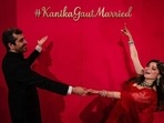 Kanika Kapoor and Gautam Hathiramani at their wedding reception in London. Kanika Kapoor and Gautam Hathiramani at their wedding reception in London.
