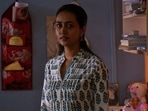 Sanvikaa in a still from season 2 of Panchayat. Sanvikaa in a still from season 2 of Panchayat.