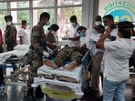 Injured soldiers being treated at the Command Hospital in Chandigarh.(Western Command/Indian Army )
