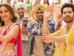 Varun Dhawan, Kiara Advani, Anil Kapoor, and Neetu Kapoor in The Punjaabban song. Varun Dhawan, Kiara Advani, Anil Kapoor, and Neetu Kapoor in The Punjaabban song.