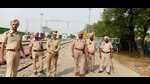 Police conducting an inspection at the Ludhiana Railway Station on Saturday. (HT Photo) Police conducting an inspection at the Ludhiana Railway Station on Saturday. (HT Photo)