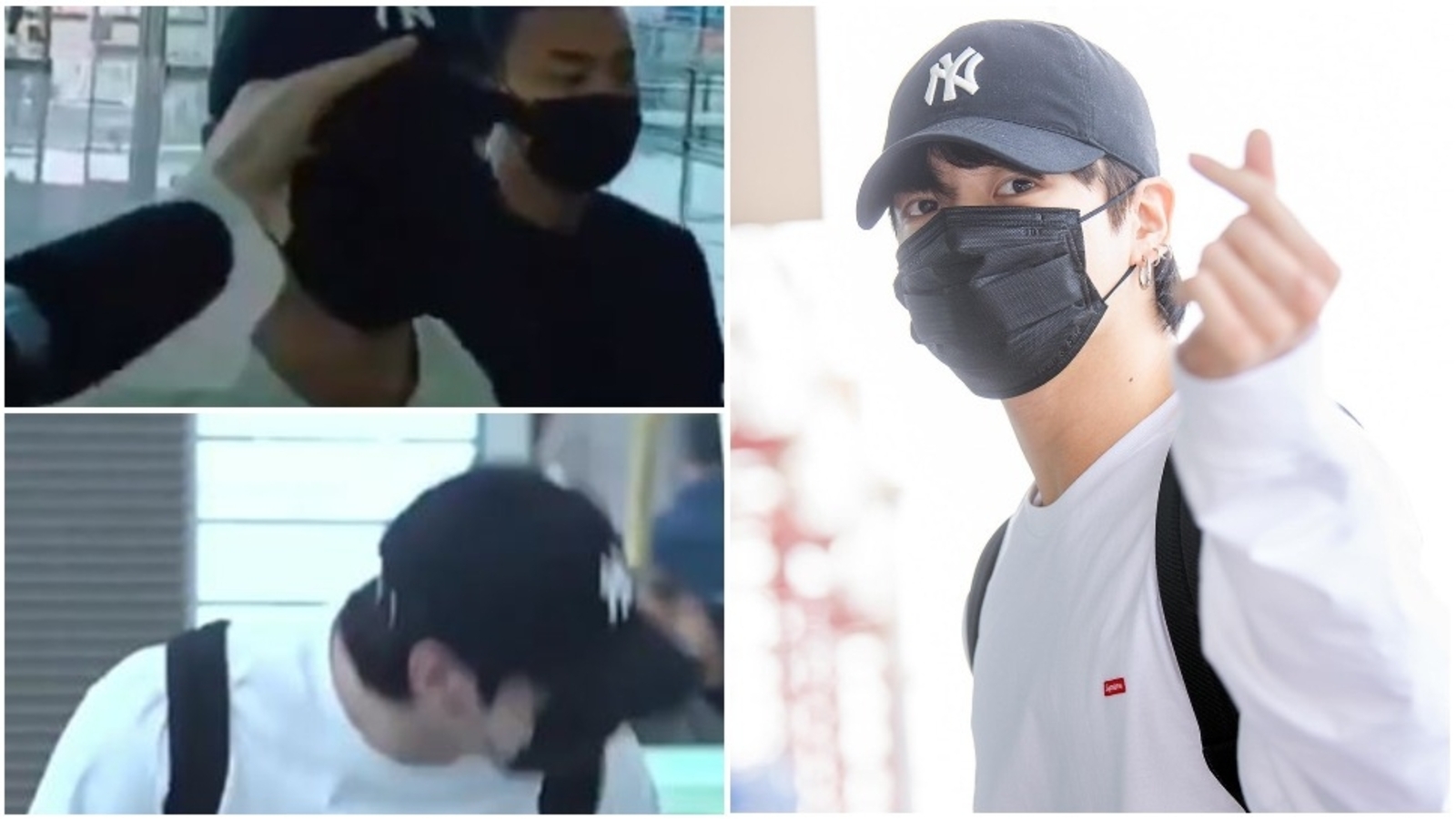 BTS: Jungkook salutes fans at airport, bows to paparazzi as he