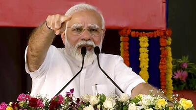 Prime Minister Narendra Modi addressed a large gathering after inaugurating the Matushri KDP Multispeciality Hospital at Atkot in Rajkot on Saturday. (ANI)