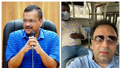 Delhi chief minister Arvind Kejriwal, transport minister Kailash Gahlot praised transport commissioner Ashish Kundra who on Saturday took a bus to travel. Delhi chief minister Arvind Kejriwal, transport minister Kailash Gahlot praised transport commissioner Ashish Kundra who on Saturday took a bus to travel.