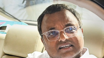 New Delhi: Congress MP Karti Chidambaram, accused of facilitating visas for Chinese nationals by flouting rules, leaves the CBI headquarters, in New Delhi, Thursday. (PTI) New Delhi: Congress MP Karti Chidambaram, accused of facilitating visas for Chinese nationals by flouting rules, leaves the CBI headquarters, in New Delhi, Thursday. (PTI)