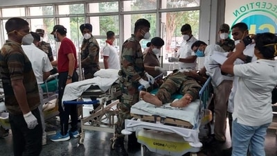 Injured soldiers being treated at the Command Hospital in Chandigarh. (Western Command/Indian Army  )