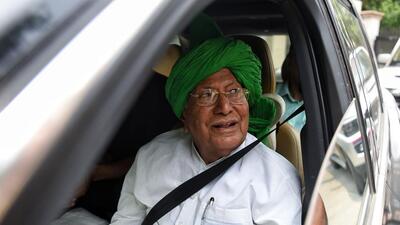 Former Haryana chief minister Om Prakash Chautala was awarded four-year jail in assets case by a Delhi court on Friday. (ANI) Former Haryana chief minister Om Prakash Chautala was awarded four-year jail in assets case by a Delhi court on Friday. (ANI)