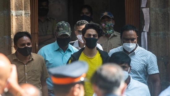 Aryan Khan outside NCB office in Mumbai. (HT file)(HT_PRINT) Aryan Khan outside NCB office in Mumbai. (HT file)(HT_PRINT)