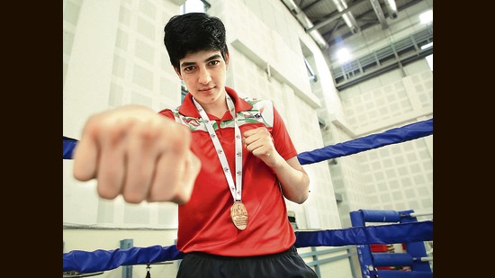 The bronze medallist, who was recently in Delhi for a felicitation ceremony, talks about her future games and how she’s eyeing the Olympic gold. (Photo: Manoj Verma/HT)