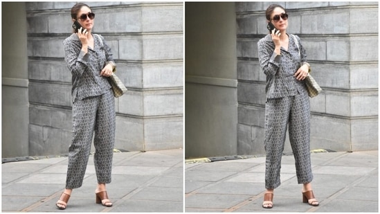 On Friday, Kareena stepped out to meet her father, Randhir Kapoor. The star chose a printed pyjama suit set for the occasion and showed that she could make even simple loungewear look trendy. You should definitely take style notes from the star to upgrade your wardrobe.(HT Photo/Varinder Chawla)