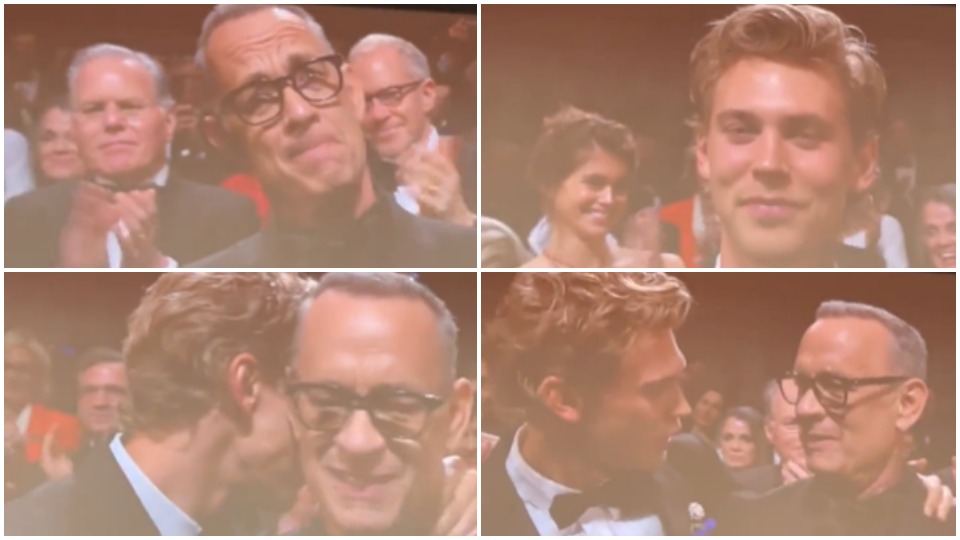 Tom Hanks and Austin Butler at the Elvis premiere at Cannes Film Festival 2022.&nbsp;