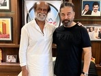 Kamal Haasan and Rajinikanth recently met at the latter's residence. Kamal Haasan and Rajinikanth recently met at the latter's residence.