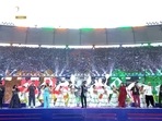 The massive crowd joined AR Rahman in singing the song. (IPL Twitter) The massive crowd joined AR Rahman in singing the song. (IPL Twitter)