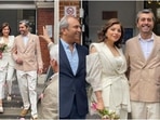 Kanika Kapoor and Gautam Hathiramani after registering their wedding.