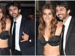 Kriti Sanon steals the show in bralette and lehenga with Kartik Aaryan at Dinesh Vijan's sister's reception