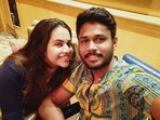 Sanju Samson with his wife Charulatha.(Instagram) Sanju Samson with his wife Charulatha.(Instagram)