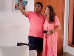 Johnny Lever with his wife Sujatha Lever. Johnny Lever with his wife Sujatha Lever.