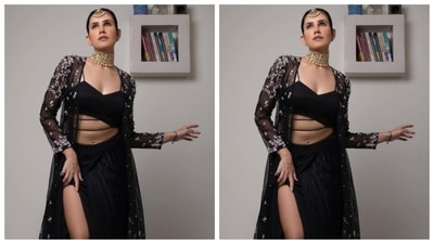 “Black is a mood,” Sonnalli shared her love for the colour with her fans in the caption. (Instagram/@sonnalliseygall)