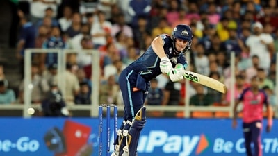 David Miller of Gujarat Titans during the final during the final T20 cricket match of the Indian Premier League 2022 (IPL season 15) (PTI) David Miller of Gujarat Titans during the final during the final T20 cricket match of the Indian Premier League 2022 (IPL season 15) (PTI)