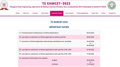 TS EAMCET 2022: Application correction process begins tomorrow