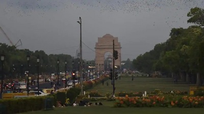 Parts of the national capital received light rain on Sunday evening bringing much-needed relief from the scorching heat, Parts of the national capital received light rain on Sunday evening bringing much-needed relief from the scorching heat,