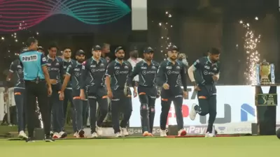 Gujarat Titans players during Qualifier 2 (IPL) Gujarat Titans players during Qualifier 2 (IPL)