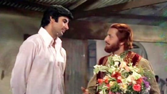 Amitabh Bachchan and Pran in a still from Zanjeer (1973)