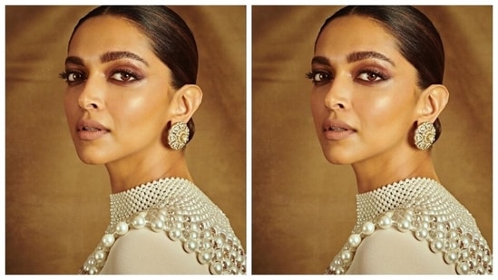 Deepika opted for minimal makeup to complement her ensemble. In nude eyeshadow, black eyeliner, black kohl, mascara-laden eyelashes, contoured cheeks and a shade of nude lipstick, Deepika looked just too ravishing.(Instagram/@deepikapadukone)
