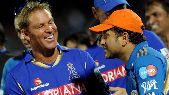 Sachin Tendulkar and Shane Warne in IPL(AP)