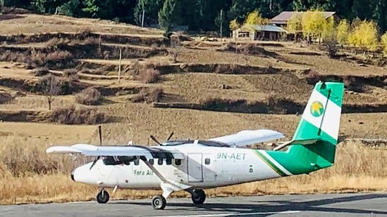 Handout image shows Tara Air's DHC-6 Twin Otter, tail number 9N-AET, in Simikot, Nepal.(REUTERS)