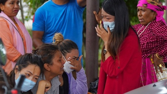 Hours after the plane got missing, state-owned Nepal Television said villagers had seen an aircraft on fire at the source of the Lyanku Khola River at the foot of the Himalayan mountain Manapathi, in a district bordering Tibet.(AFP)