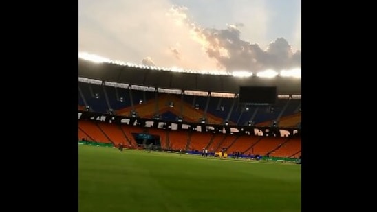 IPL 2022 Final: The image is taken from a video which is a part of a Twitter exchange between Gujarat Titans and Rajasthan Royals ahead of the match.(Twitter/@rajasthanroyals)