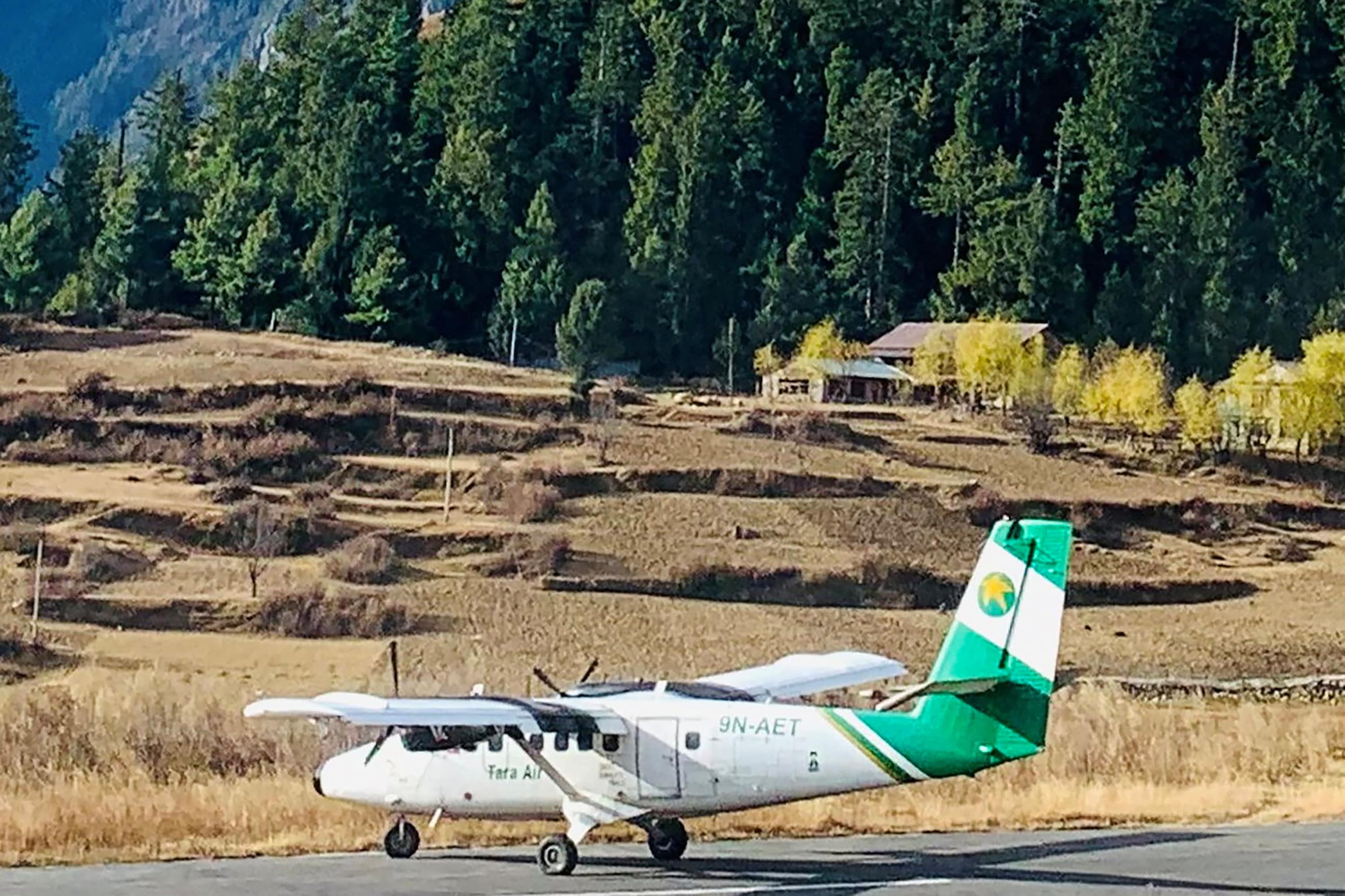 Handout image shows Tara Air's DHC-6 Twin Otter, tail number 9N-AET, in Simikot, Nepal. (REUTERS)