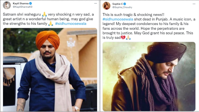 Kapil Sharma and Sophie Choudry tweeted after the Punjabi singer's death.