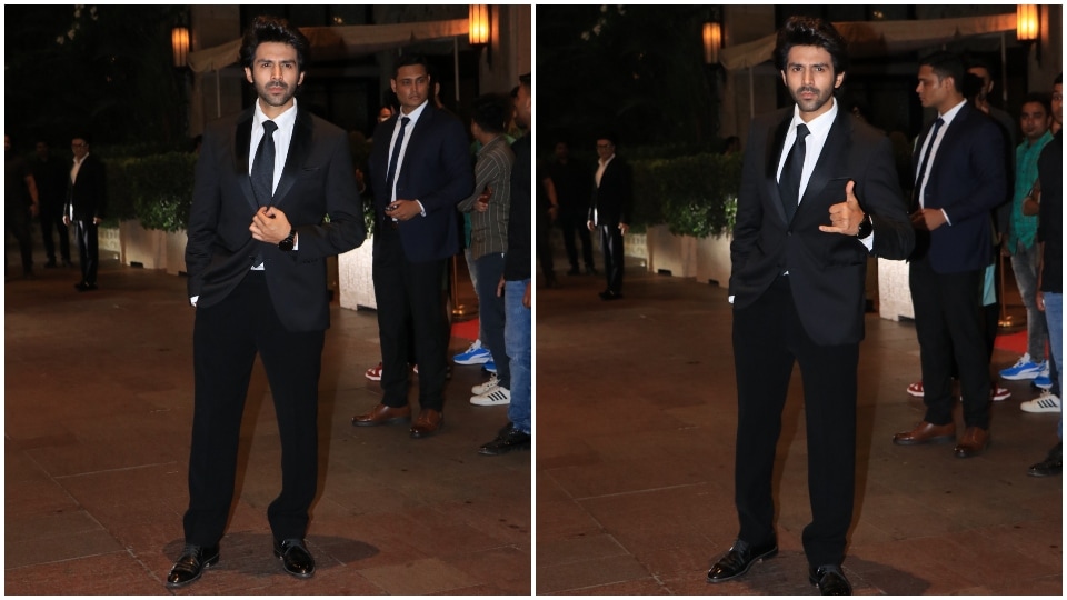 Kartik Aaryan attends Dinesh Vijan's sister's wedding reception.&nbsp; (HT Photo/Varinder Chawla)