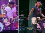 Johnny Depp at concert in Sheffield. Johnny Depp at concert in Sheffield.