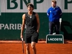 Alexander Zverev celebrates after defeating Spain's Bernabe Zapata Miralles at the French Open
