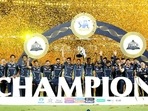 IPL 2022 Final: Indian Premier League shared the image after Gujarat Titans won their maiden IPL Title in their debut season at the Narendra Modi Stadium in Ahmedabad. (Twitter/@IndianPremierLeague) IPL 2022 Final: Indian Premier League shared the image after Gujarat Titans won their maiden IPL Title in their debut season at the Narendra Modi Stadium in Ahmedabad. (Twitter/@IndianPremierLeague)