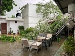 BJP MP Parvesh Verma's home on Janpath. BJP MP Parvesh Verma's home on Janpath.
