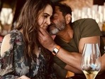 Bobby Deol and wife Tania Deol in picture. Bobby Deol and wife Tania Deol in picture.