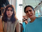 Deepika Padukone and her team try the crying face filter. Deepika Padukone and her team try the crying face filter.