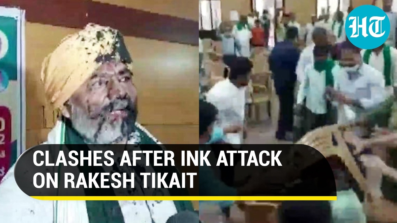 Ruckus, vandalism after ink attack on Rakesh Tikait in Bengaluru; 3