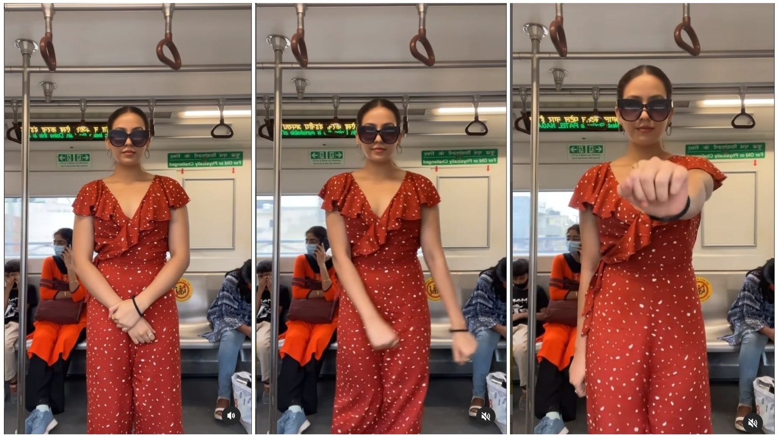 Woman performs viral dance development aboard Delhi metro. Look at | Trending