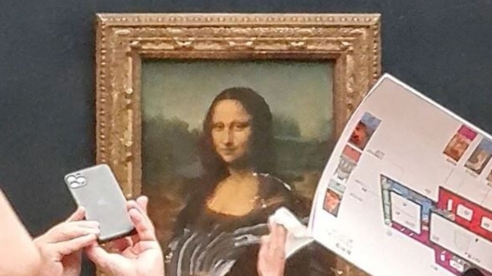 Watch: Man disguised as 'old woman' attacks Mona Lisa with cake